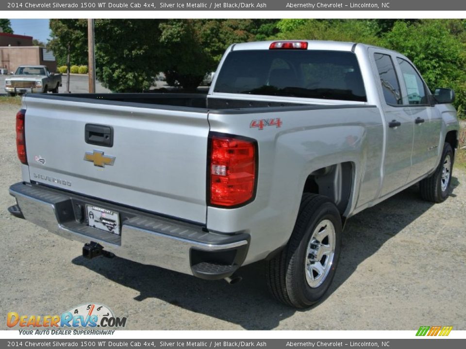 2014 Chevrolet Silverado 1500 WT Double Cab 4x4 Silver Ice Metallic / Jet Black/Dark Ash Photo #5