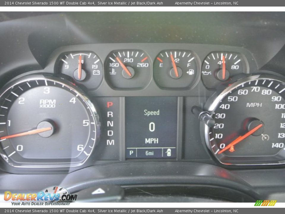 2014 Chevrolet Silverado 1500 WT Double Cab 4x4 Silver Ice Metallic / Jet Black/Dark Ash Photo #12