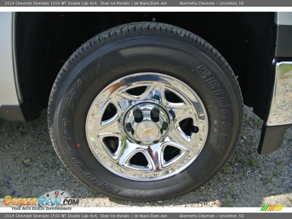 2014 Chevrolet Silverado 1500 WT Double Cab 4x4 Silver Ice Metallic / Jet Black/Dark Ash Photo #17