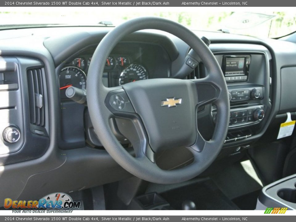 2014 Chevrolet Silverado 1500 WT Double Cab 4x4 Silver Ice Metallic / Jet Black/Dark Ash Photo #19