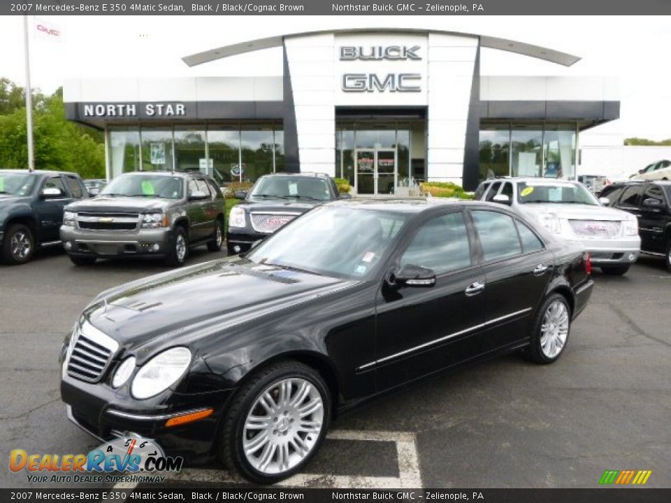 2007 Mercedes-Benz E 350 4Matic Sedan Black / Black/Cognac Brown Photo #1