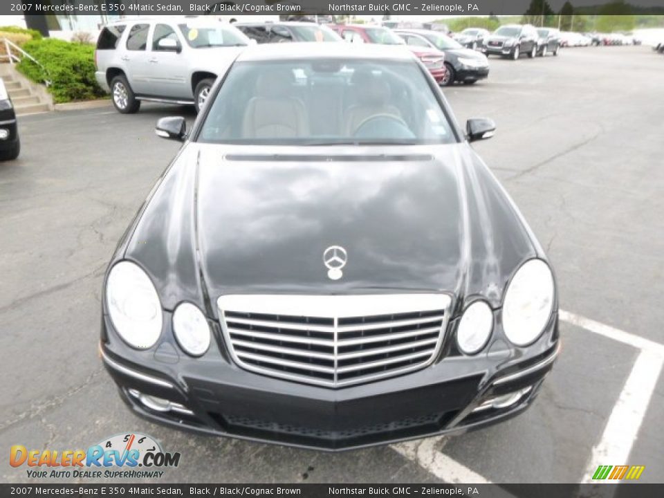 2007 Mercedes-Benz E 350 4Matic Sedan Black / Black/Cognac Brown Photo #2