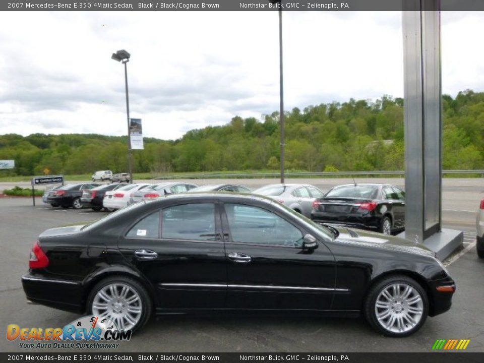 2007 Mercedes-Benz E 350 4Matic Sedan Black / Black/Cognac Brown Photo #4