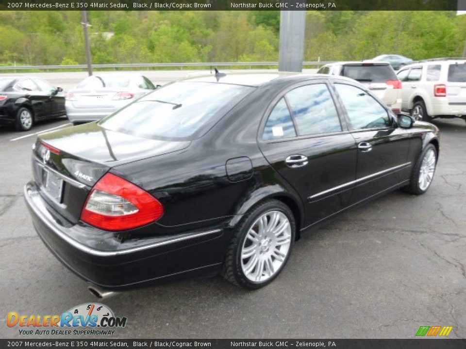 2007 Mercedes-Benz E 350 4Matic Sedan Black / Black/Cognac Brown Photo #5