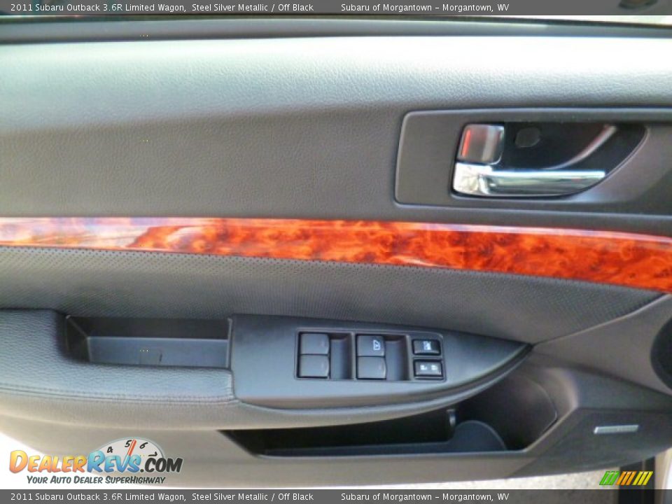 2011 Subaru Outback 3.6R Limited Wagon Steel Silver Metallic / Off Black Photo #16