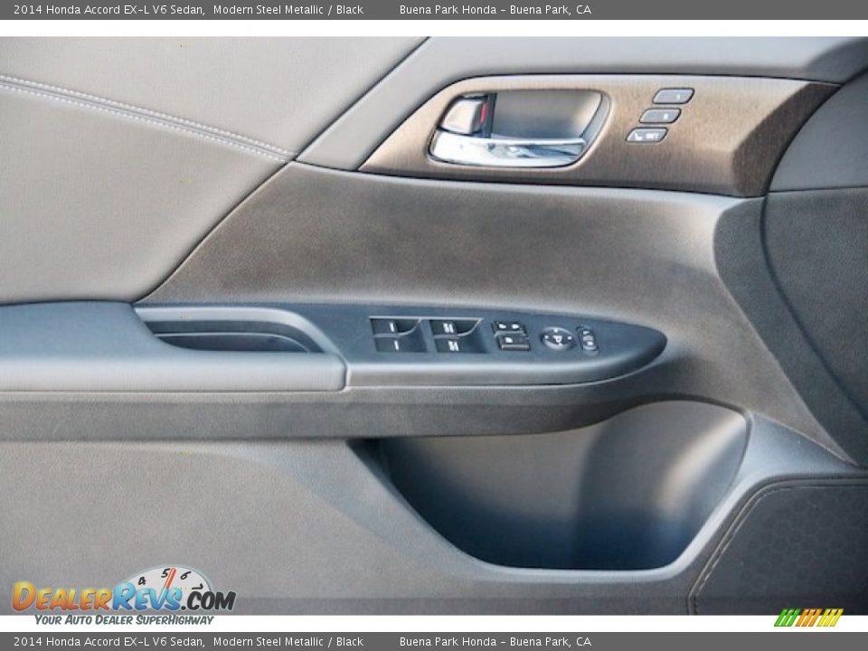 2014 Honda Accord EX-L V6 Sedan Modern Steel Metallic / Black Photo #8