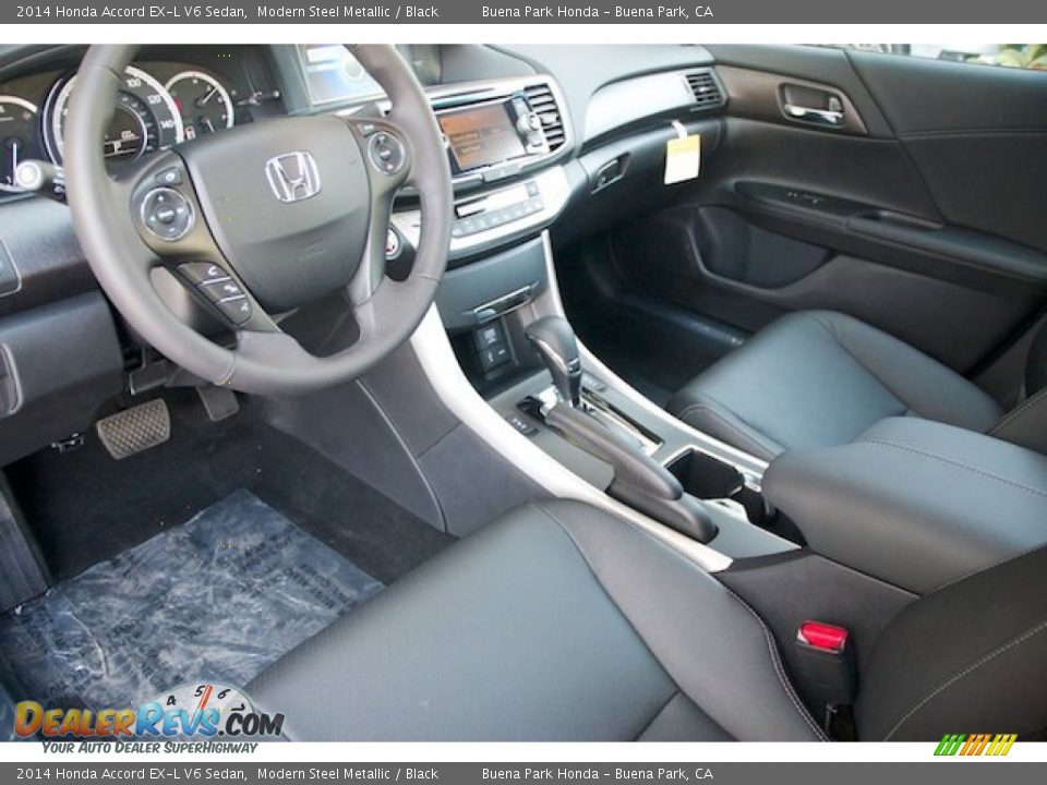 2014 Honda Accord EX-L V6 Sedan Modern Steel Metallic / Black Photo #10