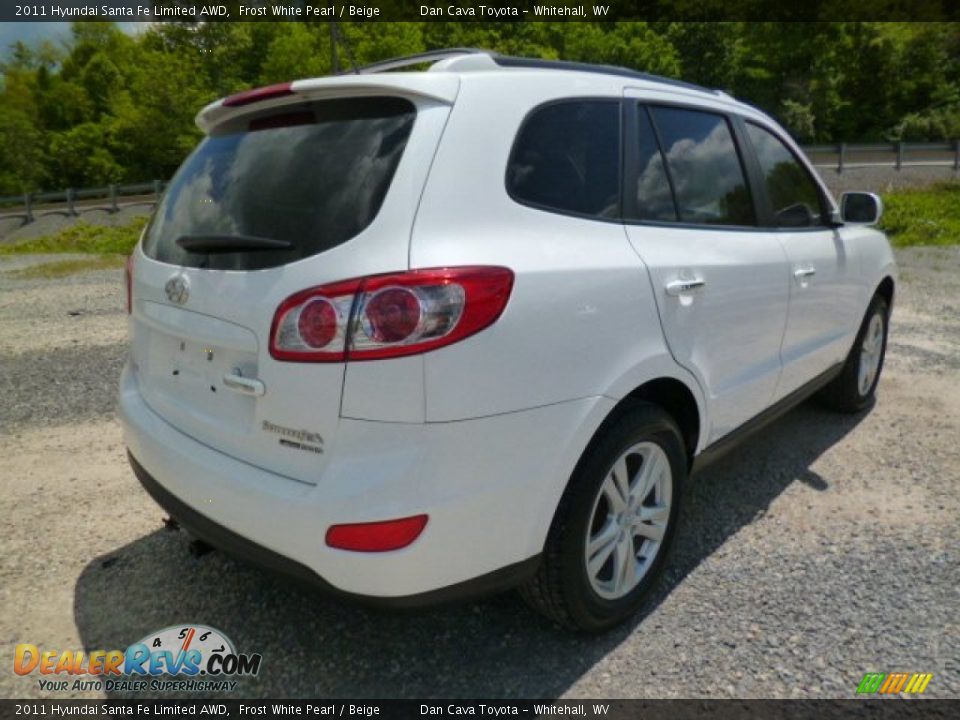 2011 Hyundai Santa Fe Limited AWD Frost White Pearl / Beige Photo #6