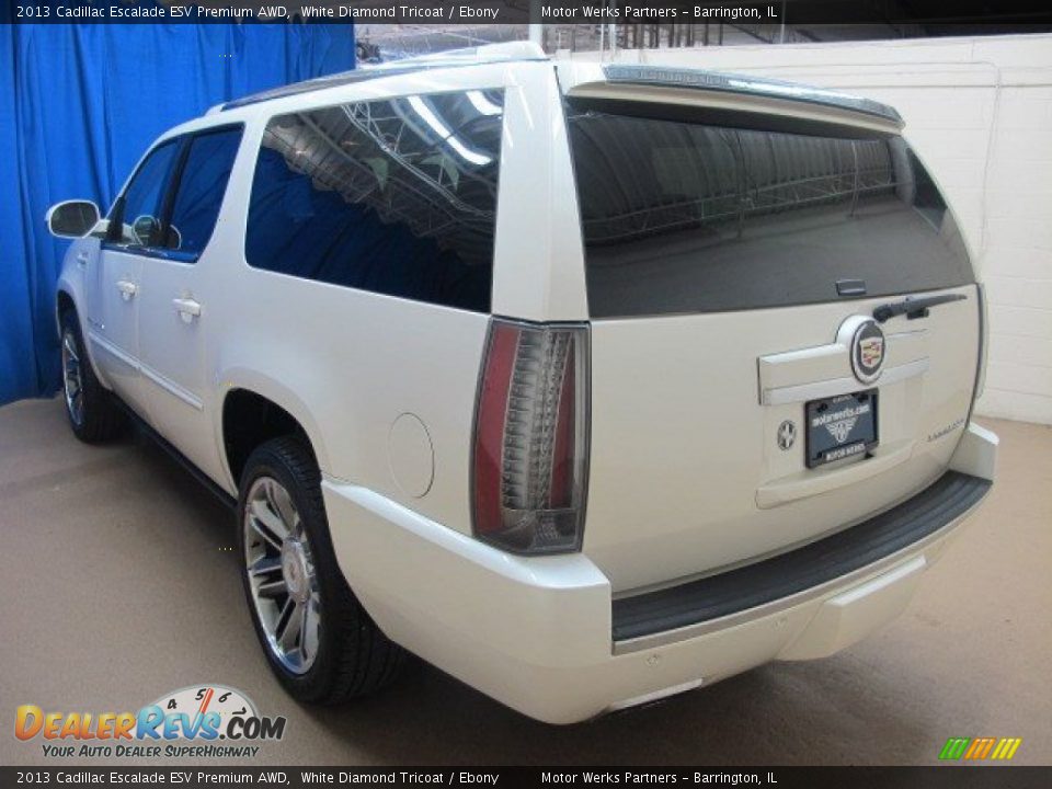 2013 Cadillac Escalade ESV Premium AWD White Diamond Tricoat / Ebony Photo #6