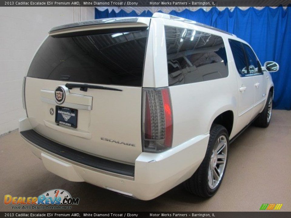 2013 Cadillac Escalade ESV Premium AWD White Diamond Tricoat / Ebony Photo #10