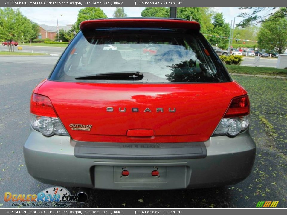 2005 Subaru Impreza Outback Sport Wagon San Remo Red / Black Photo #7