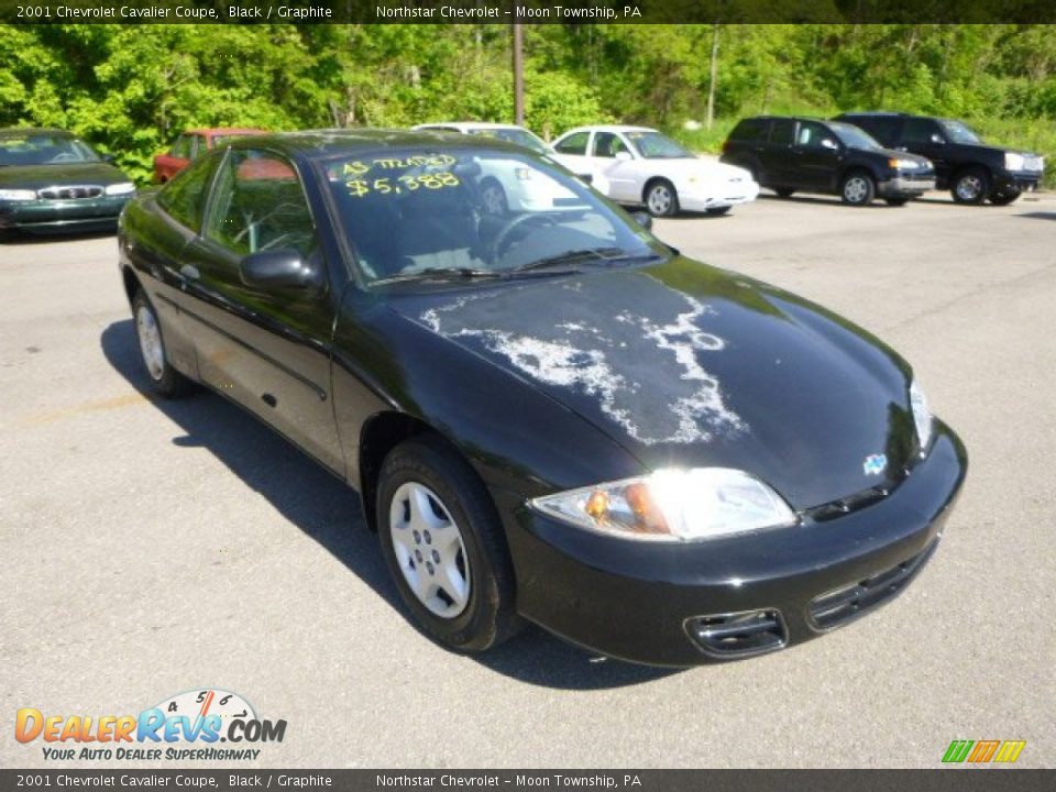 2001 Chevrolet Cavalier Coupe Black / Graphite Photo #4