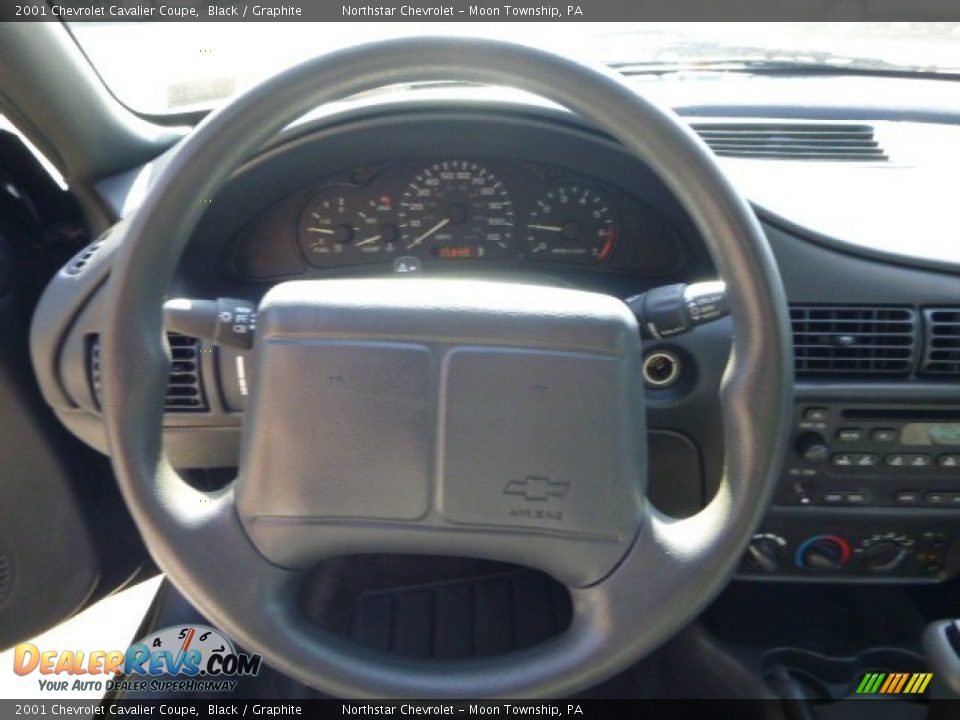 2001 Chevrolet Cavalier Coupe Black / Graphite Photo #12