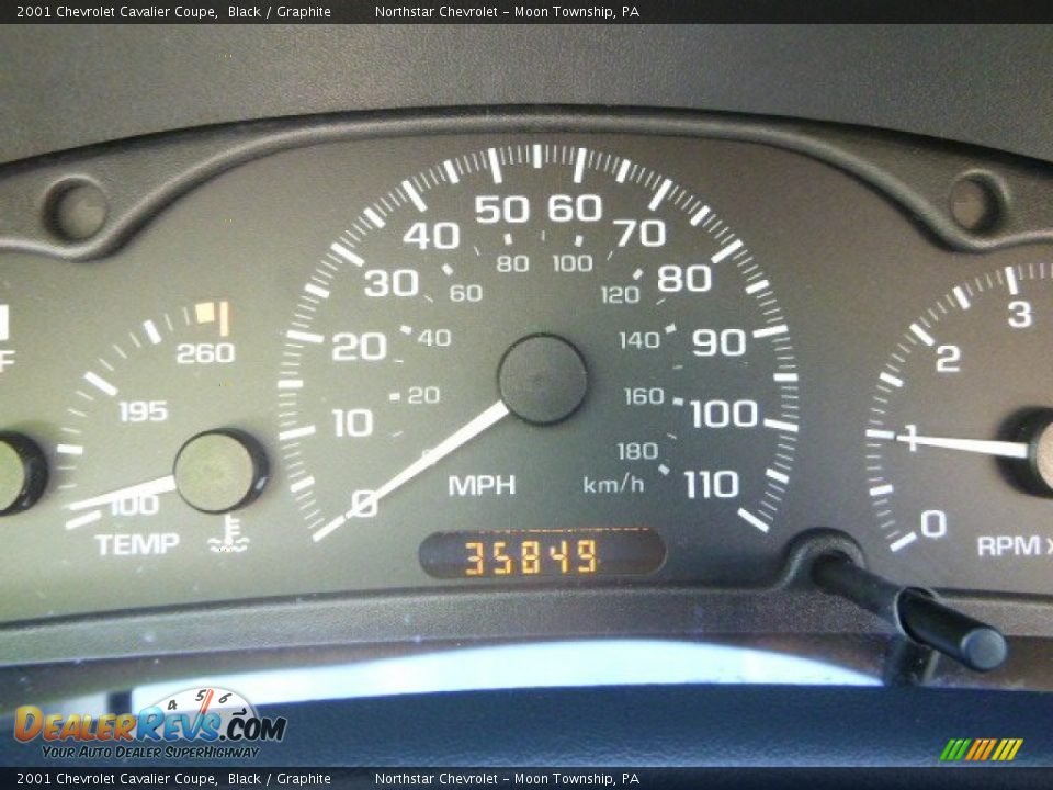 2001 Chevrolet Cavalier Coupe Black / Graphite Photo #14