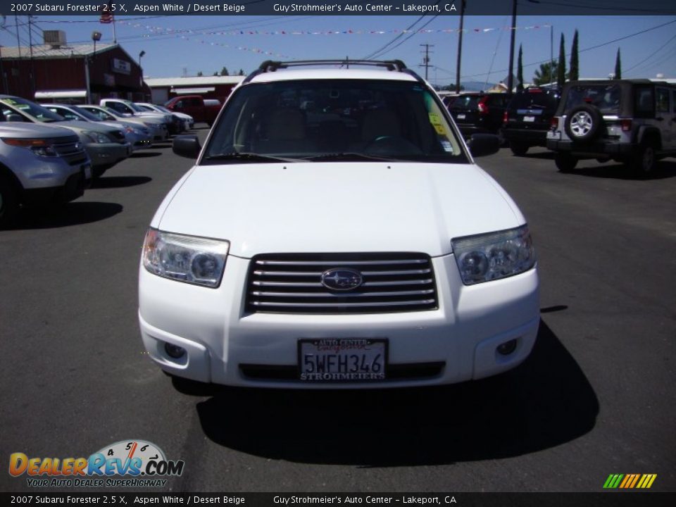 2007 Subaru Forester 2.5 X Aspen White / Desert Beige Photo #2