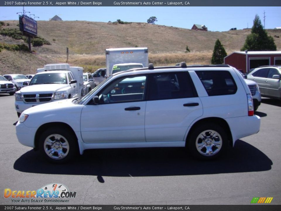 2007 Subaru Forester 2.5 X Aspen White / Desert Beige Photo #4