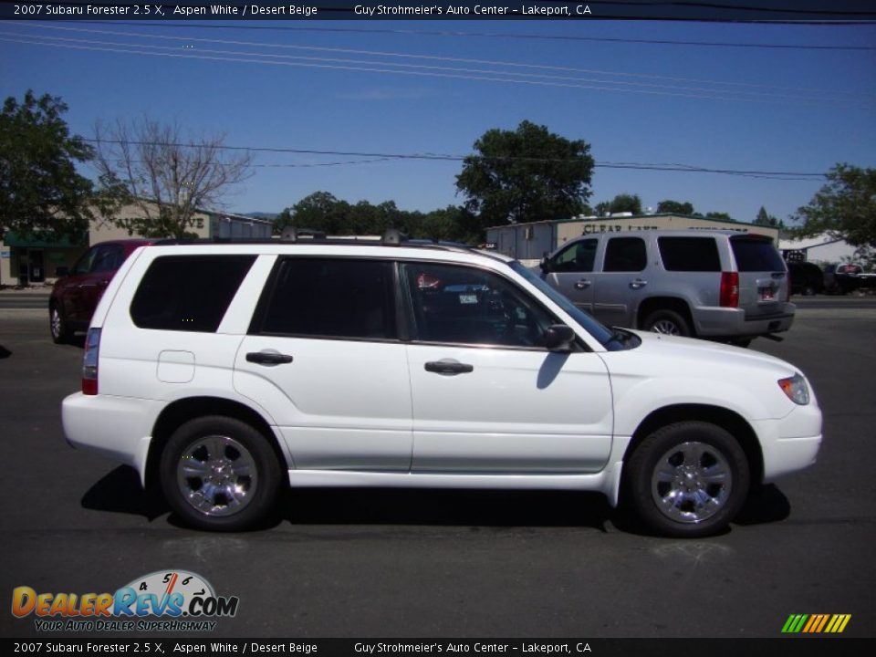2007 Subaru Forester 2.5 X Aspen White / Desert Beige Photo #8