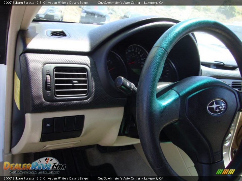 2007 Subaru Forester 2.5 X Aspen White / Desert Beige Photo #11