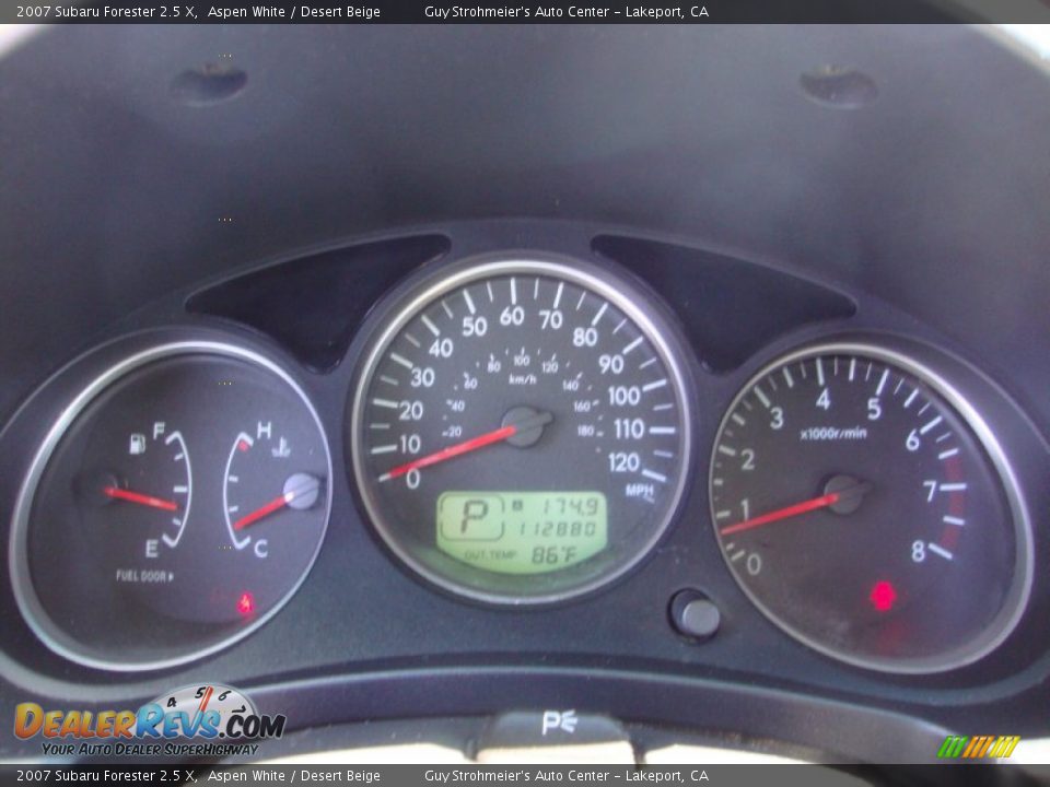 2007 Subaru Forester 2.5 X Aspen White / Desert Beige Photo #12