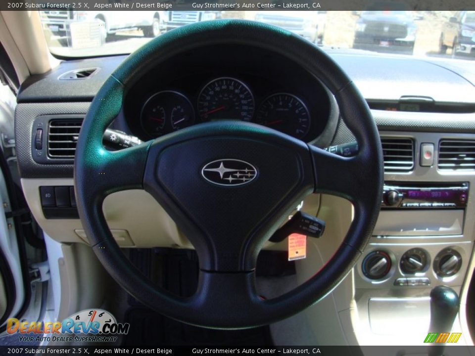2007 Subaru Forester 2.5 X Aspen White / Desert Beige Photo #13