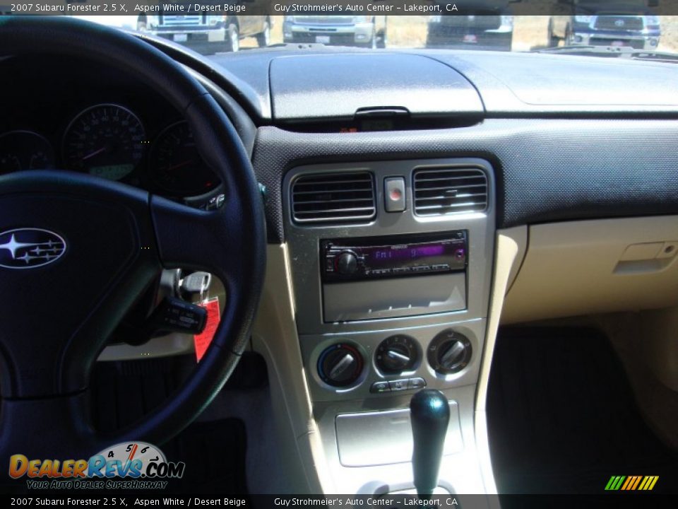 2007 Subaru Forester 2.5 X Aspen White / Desert Beige Photo #14