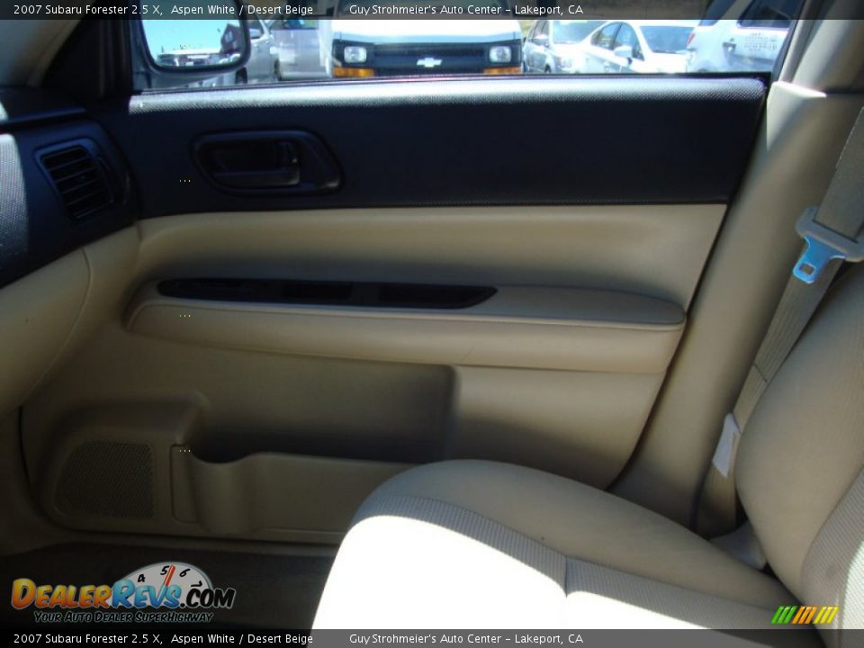 2007 Subaru Forester 2.5 X Aspen White / Desert Beige Photo #16