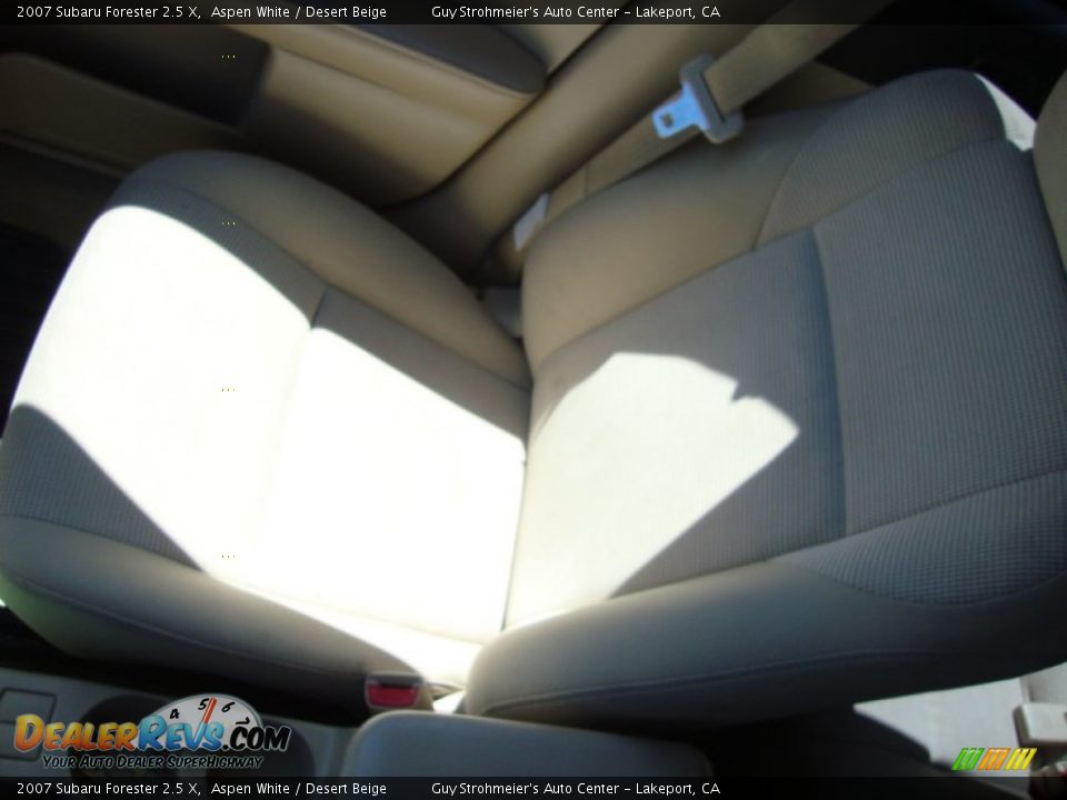 2007 Subaru Forester 2.5 X Aspen White / Desert Beige Photo #17