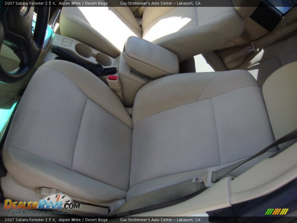 2007 Subaru Forester 2.5 X Aspen White / Desert Beige Photo #19