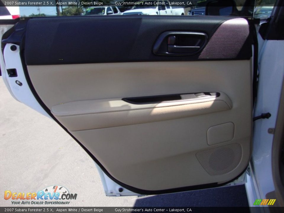 2007 Subaru Forester 2.5 X Aspen White / Desert Beige Photo #23