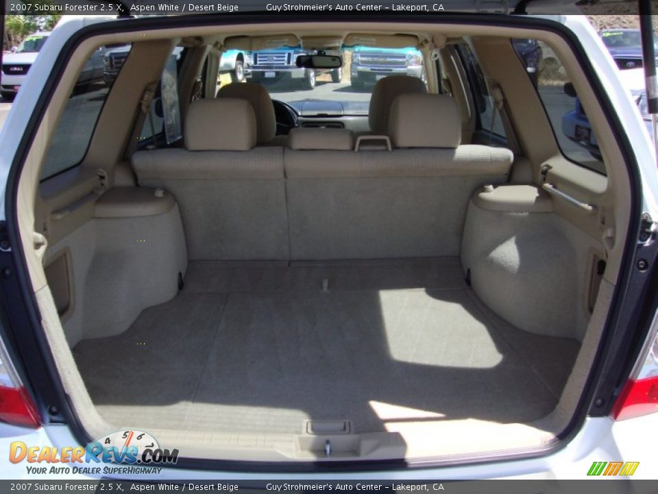 2007 Subaru Forester 2.5 X Aspen White / Desert Beige Photo #24