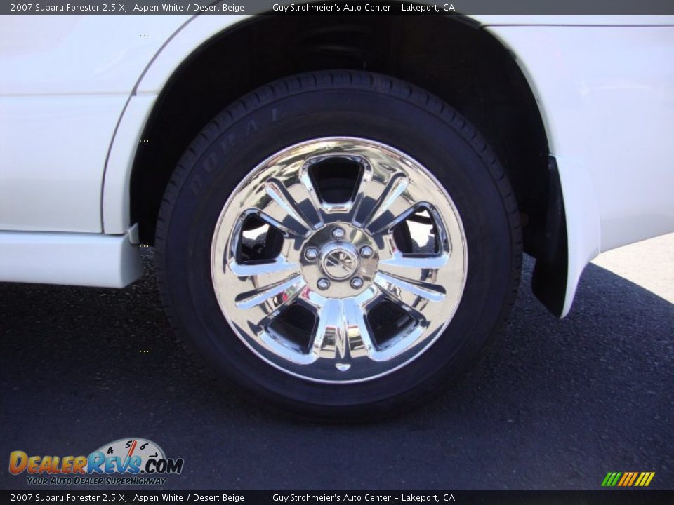 2007 Subaru Forester 2.5 X Aspen White / Desert Beige Photo #25