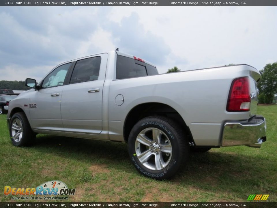 2014 Ram 1500 Big Horn Crew Cab Bright Silver Metallic / Canyon Brown/Light Frost Beige Photo #2