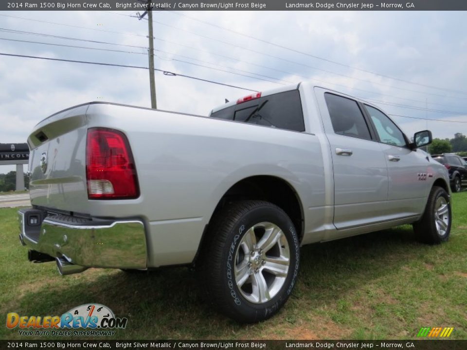 2014 Ram 1500 Big Horn Crew Cab Bright Silver Metallic / Canyon Brown/Light Frost Beige Photo #3