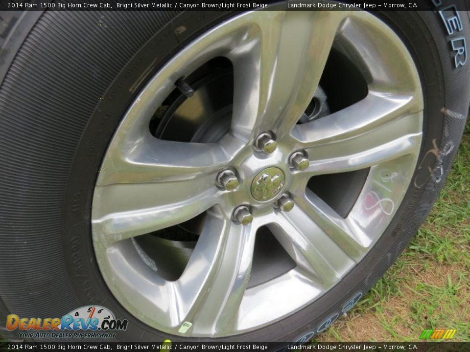2014 Ram 1500 Big Horn Crew Cab Bright Silver Metallic / Canyon Brown/Light Frost Beige Photo #5