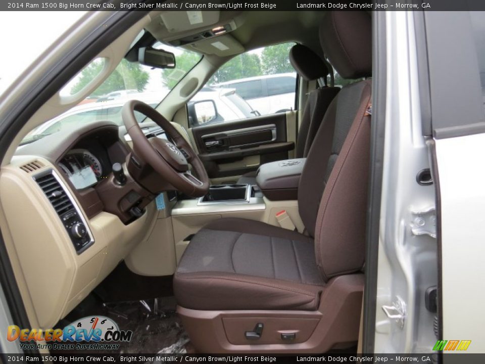 2014 Ram 1500 Big Horn Crew Cab Bright Silver Metallic / Canyon Brown/Light Frost Beige Photo #6