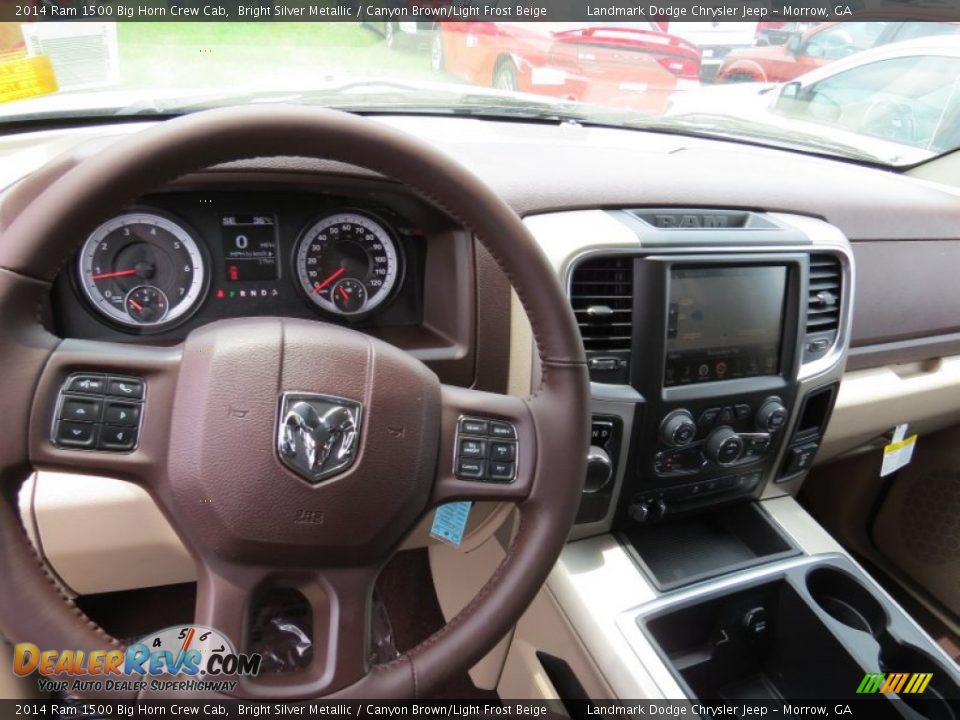 2014 Ram 1500 Big Horn Crew Cab Bright Silver Metallic / Canyon Brown/Light Frost Beige Photo #7