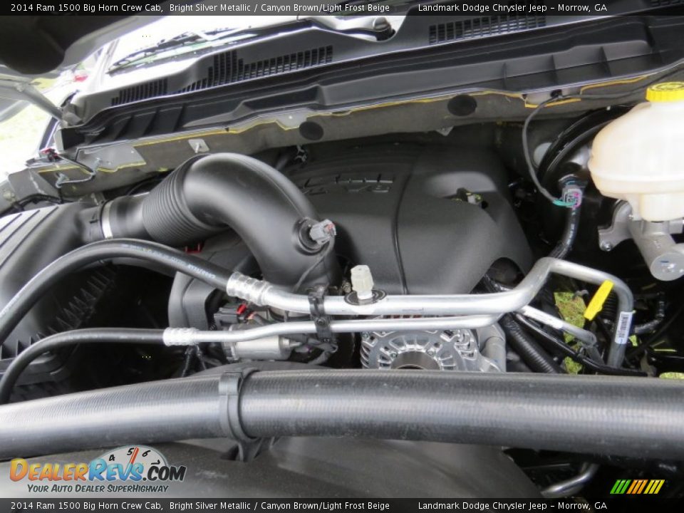 2014 Ram 1500 Big Horn Crew Cab Bright Silver Metallic / Canyon Brown/Light Frost Beige Photo #8
