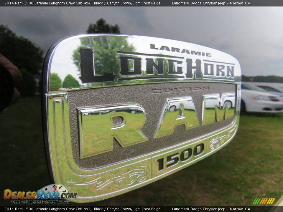 2014 Ram 1500 Laramie Longhorn Crew Cab 4x4 Black / Canyon Brown/Light Frost Beige Photo #6