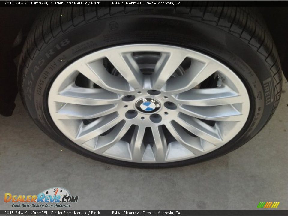 2015 BMW X1 sDrive28i Glacier Silver Metallic / Black Photo #4