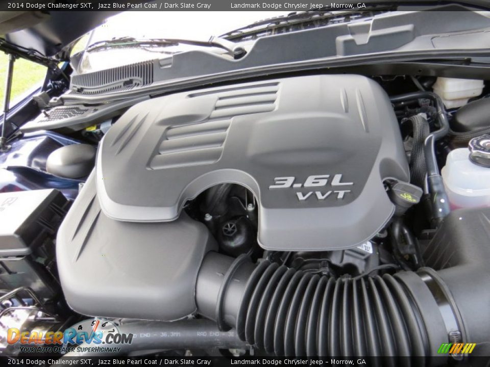 2014 Dodge Challenger SXT Jazz Blue Pearl Coat / Dark Slate Gray Photo #8