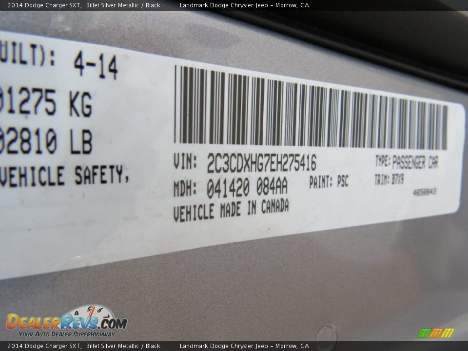 2014 Dodge Charger SXT Billet Silver Metallic / Black Photo #10