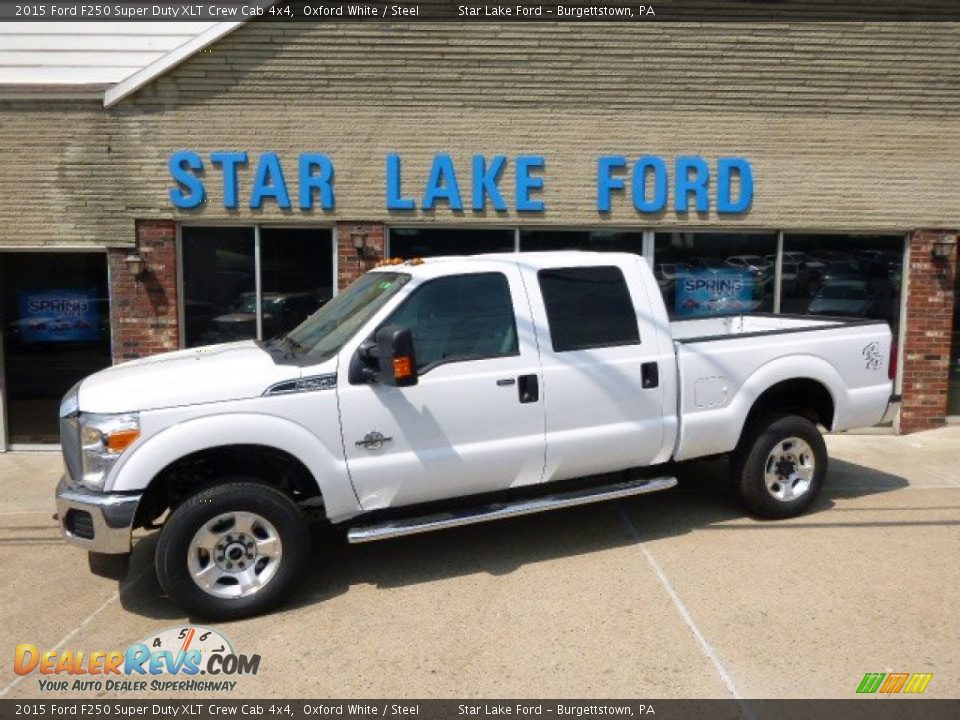 2015 Ford F250 Super Duty XLT Crew Cab 4x4 Oxford White / Steel Photo #1