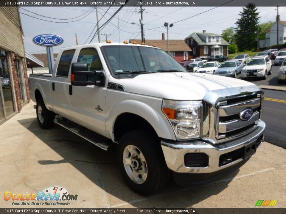 2015 Ford F250 Super Duty XLT Crew Cab 4x4 Oxford White / Steel Photo #3