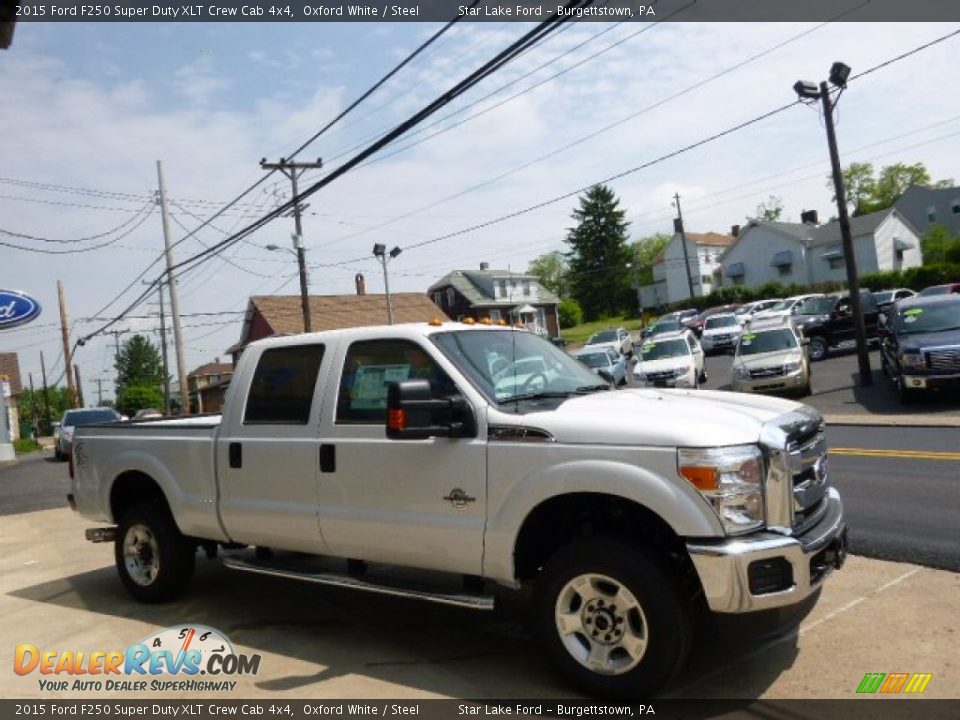 2015 Ford F250 Super Duty XLT Crew Cab 4x4 Oxford White / Steel Photo #4