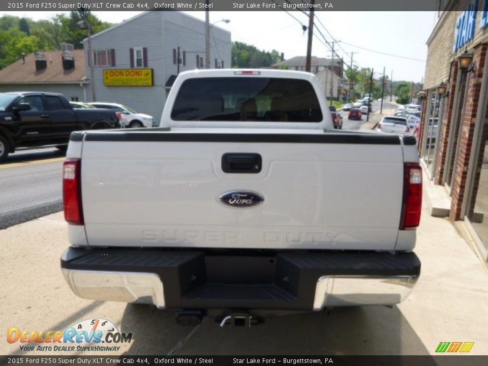 2015 Ford F250 Super Duty XLT Crew Cab 4x4 Oxford White / Steel Photo #5