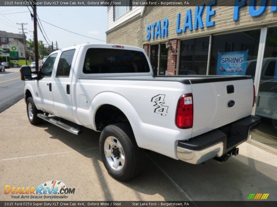 2015 Ford F250 Super Duty XLT Crew Cab 4x4 Oxford White / Steel Photo #6