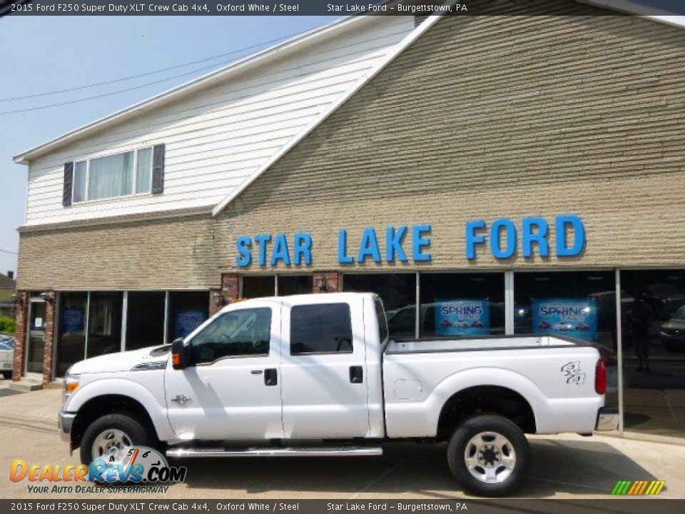 2015 Ford F250 Super Duty XLT Crew Cab 4x4 Oxford White / Steel Photo #7