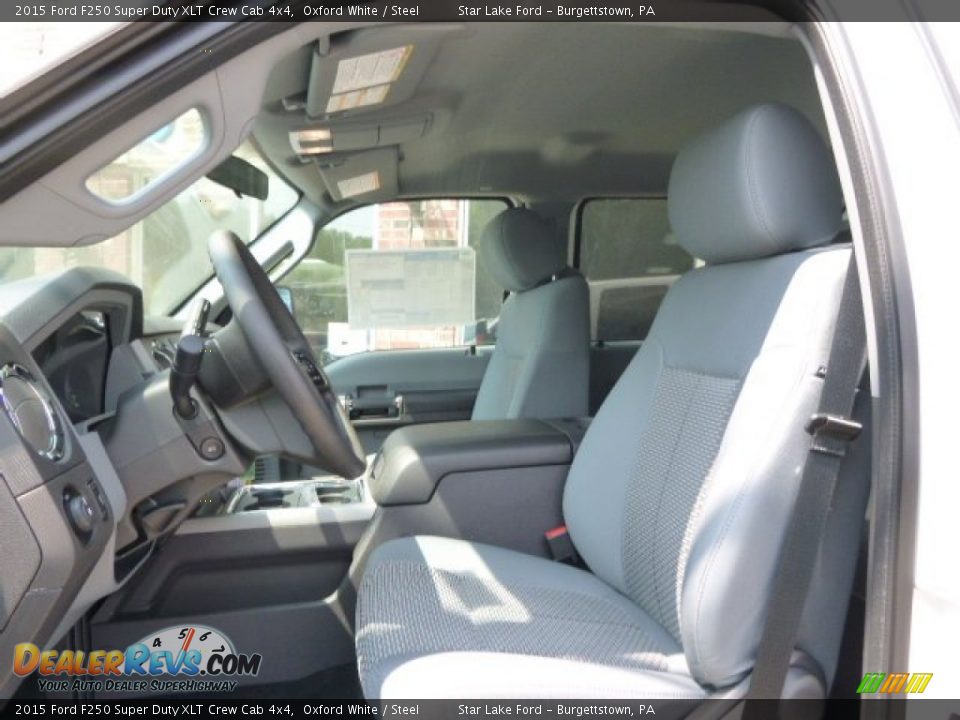 2015 Ford F250 Super Duty XLT Crew Cab 4x4 Oxford White / Steel Photo #9