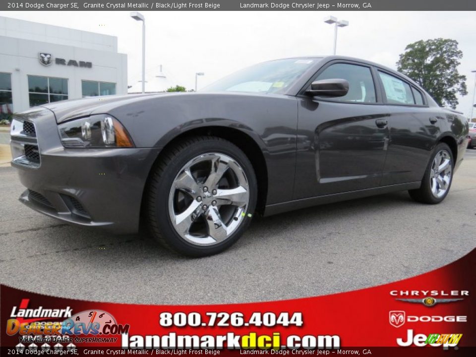 2014 Dodge Charger SE Granite Crystal Metallic / Black/Light Frost Beige Photo #1