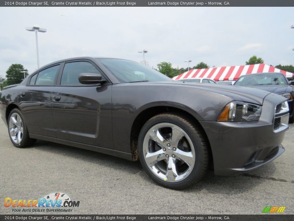 2014 Dodge Charger SE Granite Crystal Metallic / Black/Light Frost Beige Photo #4